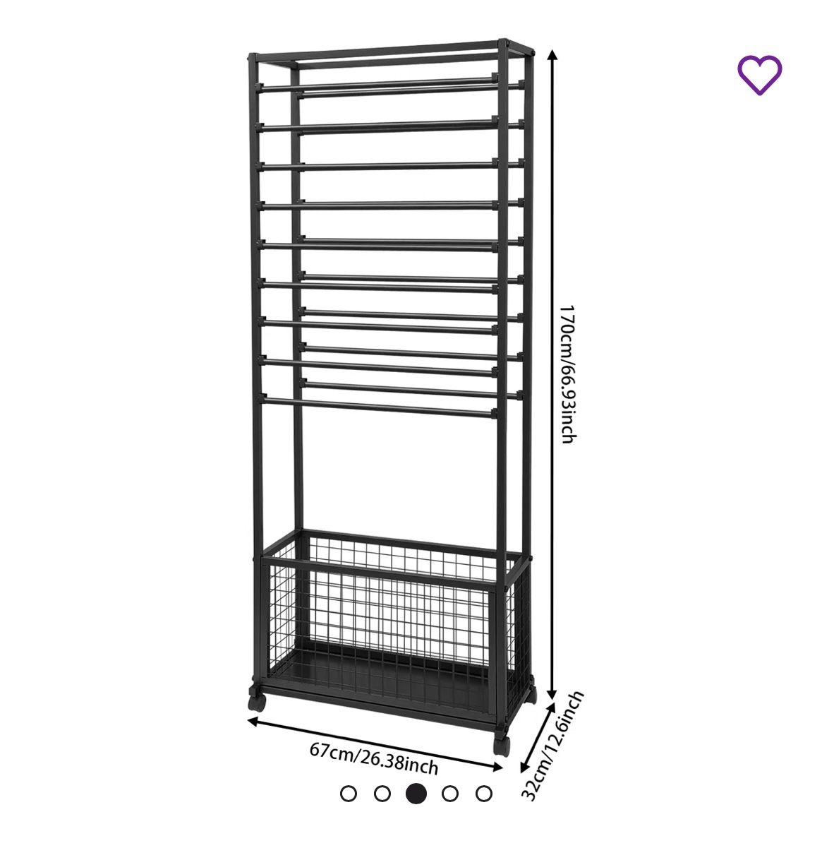 Freestanding Ribbon Holder Organizer Rack Flower Wrapping Paper Storage Stand