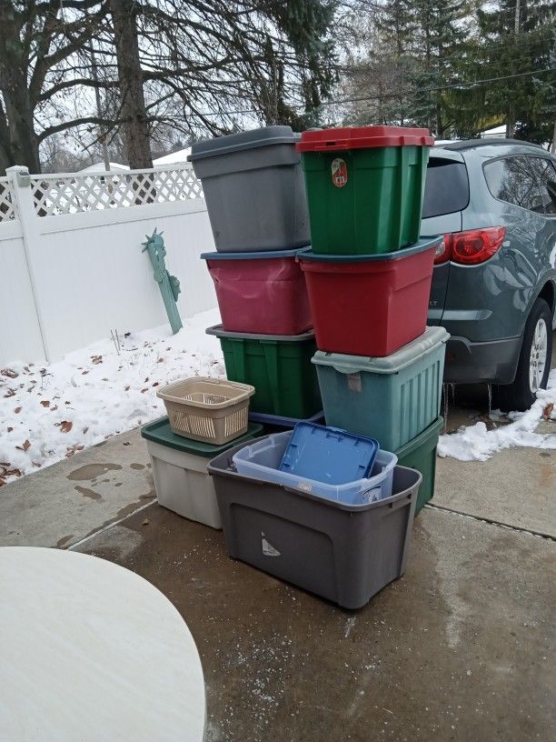 12 Storage Totes For One Low Price