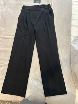 Black Wide-Leg Dress Trousers with Tags