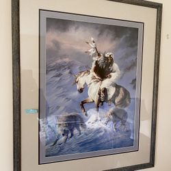 Signed Herman Adams Lithograph framed