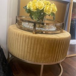 Gold Velvet Coffee table 