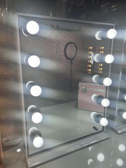 💋💄💡26" x 20" Hollywood Style LED Vanity Mirror with Dimmable Light Bulbs for Makeup Vanity Table
