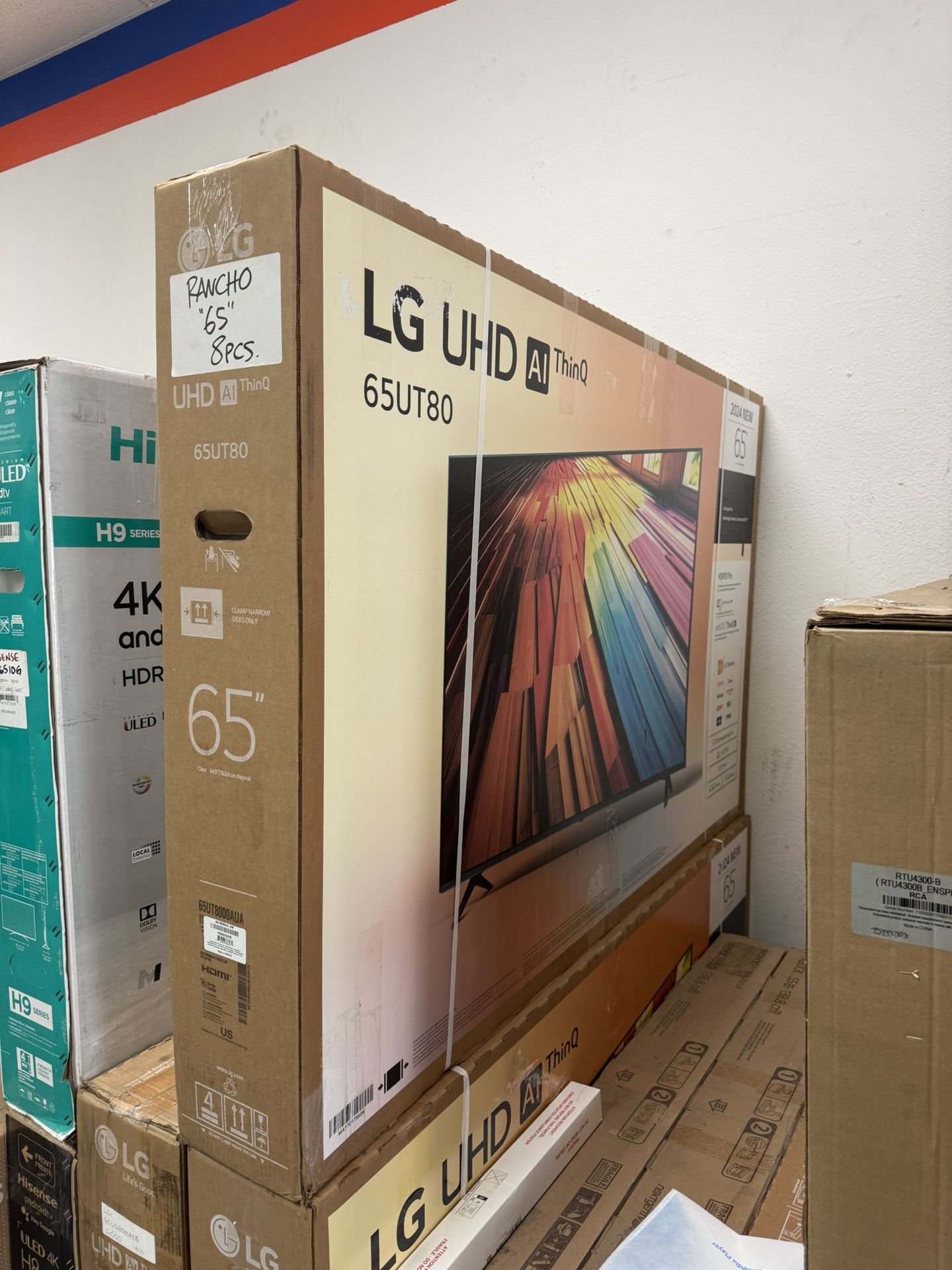 65” LG UT8000 4K HDR SMART TV