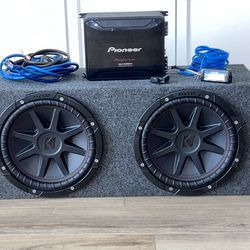Subwoofer And Amplificador+cables 