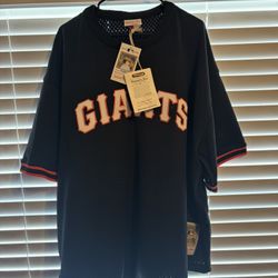 Men's San Francisco Giants Matt Williams Mitchell & Ness Black Cooperstown Mesh Batting Practice Jersey