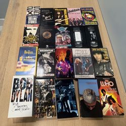 80’s and 90’s VHS Tapes Music / Wrestling