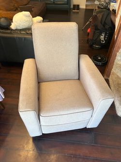Grey reclining chair