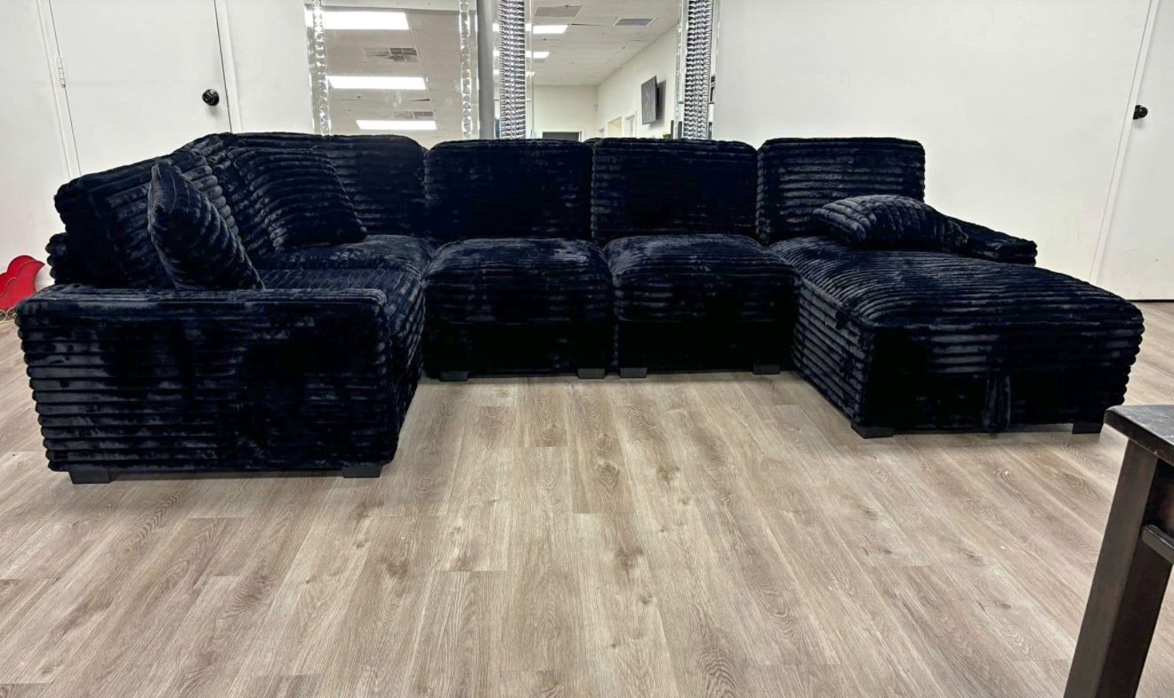 Black Oversized Sectional- Finance Available