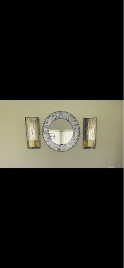 Mosaic Mirror & Sconces