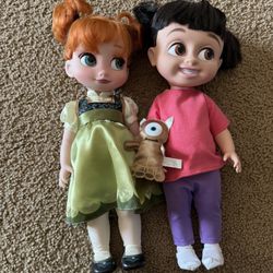 Disney Original Baby Anna From Frozen And Boo From Monsters Inc 