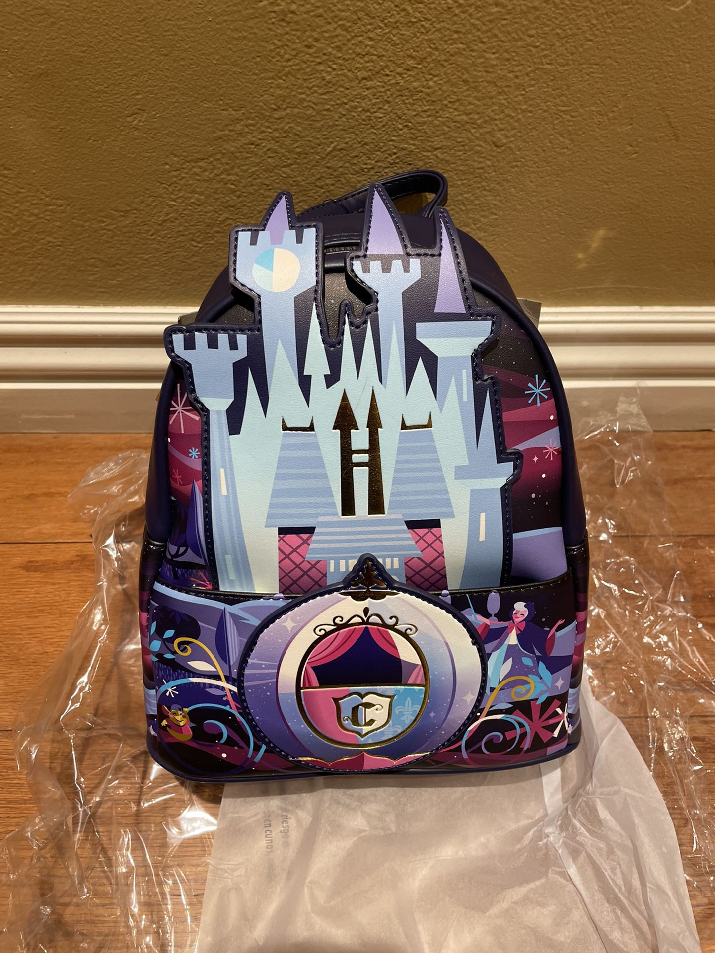 Loungefly Disney Princess Cinderella Castle Series Backpack New with Tags