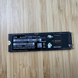 WD_Black SN850X 4TB Gen 4 NVMe SSD Game Drive - Like New
