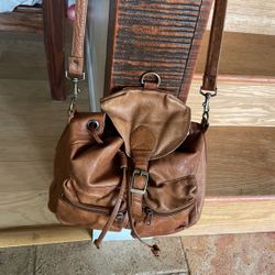 Made In Columbia Quality Back back/ Shoulder Bag/crossbody Brown M