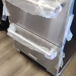 24" Stainless Steel Undercounter Double-Drawer Refrigerator