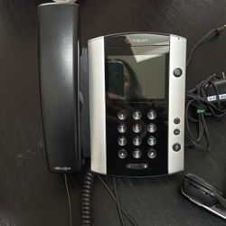 2 Polycom Phones W/ 2 Sennheiser Headsets 
