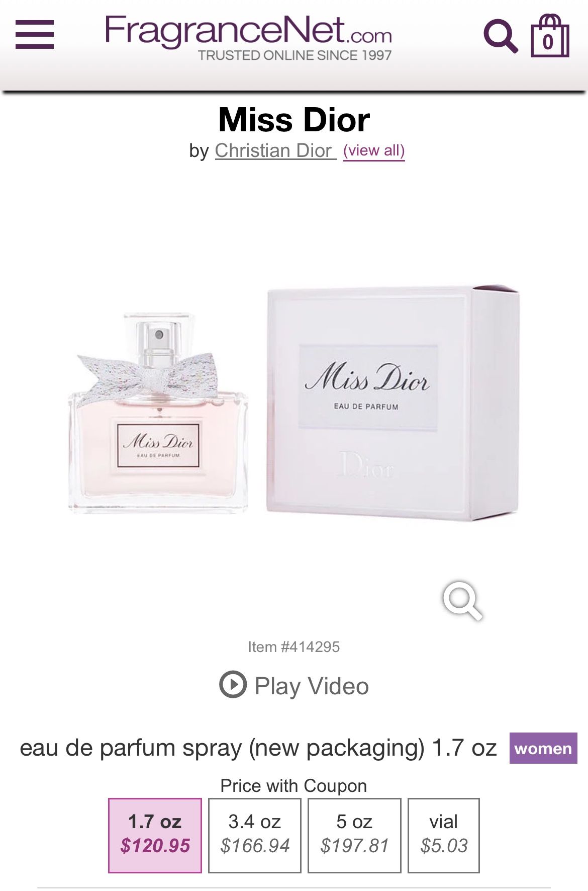 Miss Dior eau de parfum