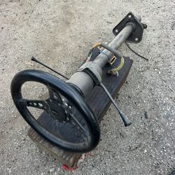 Ford Van Column Shift ( Non- Tilt ) With Custom Steering Wheel 