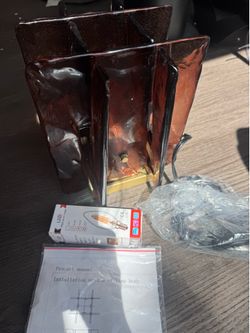 brand new table lamp Amber glass copper table lamp