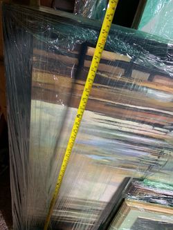 Large Abstract Horizontal Stripe Canvas Painting
