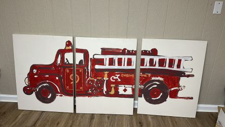 Large  Firetruck Painting