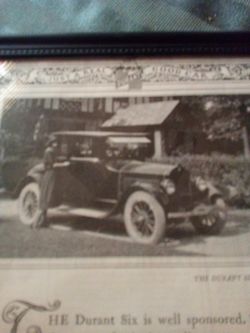Vintage Durant auto advertisement