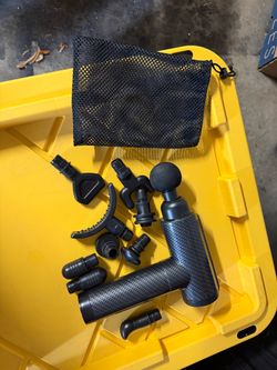 Carbon Fiber Style Massage Gun with Attachments