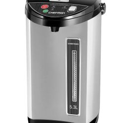Chefman Electric Hot Water Pot Urn w/Auto & Manual Dispense Buttons, Safety Lock, Instant Heating for Coffee & Tea, Auto-Shutoff/Boil Dry Protection, 