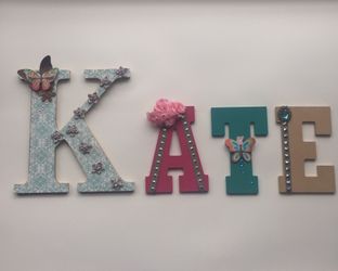 Decorative wood letters for kids rooms