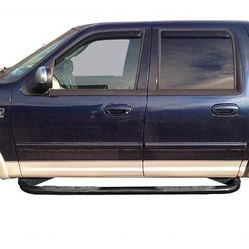 LA Zona Auto Parts 01 02 and 03 Ford F150 Crew Cab Light Duty Black Nerf Bars Estribos Negros Side Step