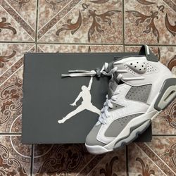 Jordan 6 Cool Grey Sneaker Size 7.5 With Og Box
