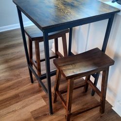Bar Table, Small Kitchen Dining Table, High Top Pub Table