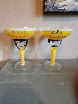 Two Beautiful Margarito Glasses 