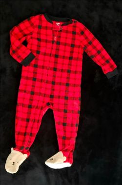 ✅ Baby Boy Carter's Warm Plaid Footed Pajama• Size 24m• Great Condition• $7firm