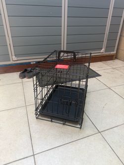 Folding Dog Crate 18", No-Tools Setup with Carry Handle