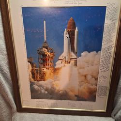 Rare Vintage NASA "Space Shuttle Collection" Framed Print