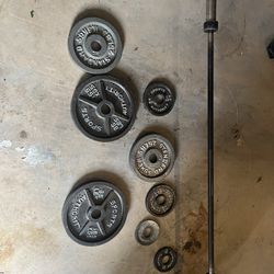 Olympic barbell With Weights 