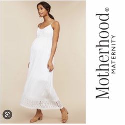 Motherhood Maternity White Dress, Size Small