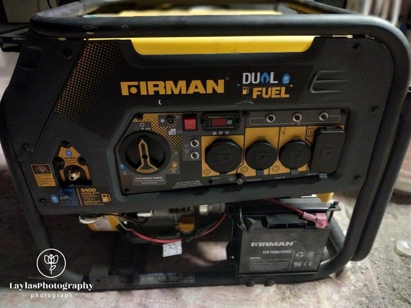 Firman Dual Fuel Generator 9400 Starting Watt