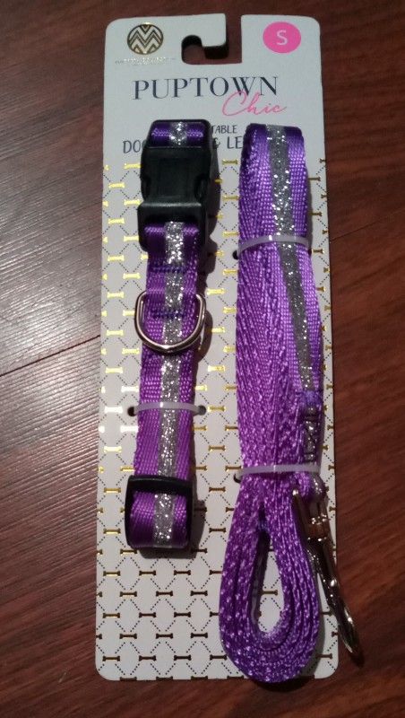 Puptown Chic Dog Collar and Leash