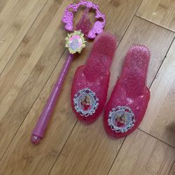 Aurora Princess Shoes And Wand 