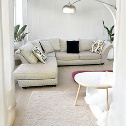 Beautiful Tan Sectional With Chaise With Free DELIVERY