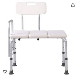 MedMobile Bathtub Transfer Bench/Bath Chair with Back
