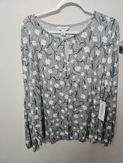 NEW-Liz Claiborne Lite Long Sleeve Blouse 2XL*$20