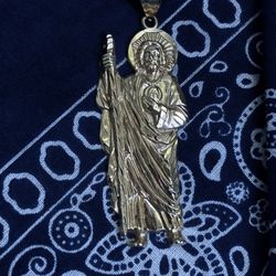 san judas tadeo Chain 14k Gold 