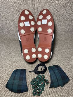 Polo Ralph Lauren golf white leather green tartan plaid  display picture 1