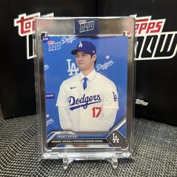 2023 Topps Now Encased #OS-23 Shohei Ohtani Official Dodgers Signing LA Dodgers