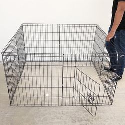 (New) $39 Small 24” Tall Dog Pet Playpen Fence Gate 8-Panels X (24” Tall X 24” Wide)