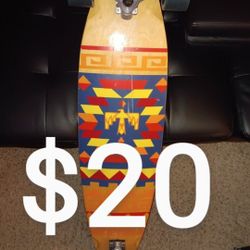 Quest Tribes 40" Pintail Kicktail Longboard