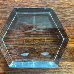 Crystal Legal Paperweight 