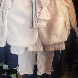 NEW Baby Pink 4pcs Outfit Sizes 12m, 18m, 24m 